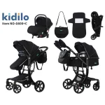 3-in-1 Car Seat and Stroller Anti-rebound Safety-certified Materials With Fashionable Mommy Bag