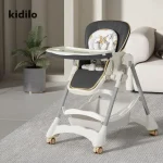 1-1A Kidilo Safest High Chair Multifunctional Movable Dining Seat Infant Dining Table Chair